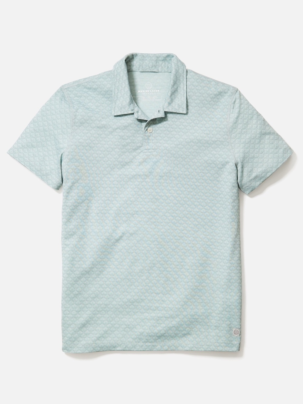 Marine Layer Air Polo Short-Sleeve Shirt Mens XL Grey Mist